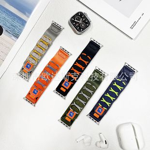 Suitable for Apple Nylon Woven Velcro Watch Band Apple watch9/8/SE/7/6/5/4/3/21