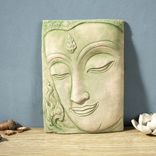 泰国特色砂岩菩萨挂件庭院户外墙上装饰挂件会所走廊过道墙面壁饰