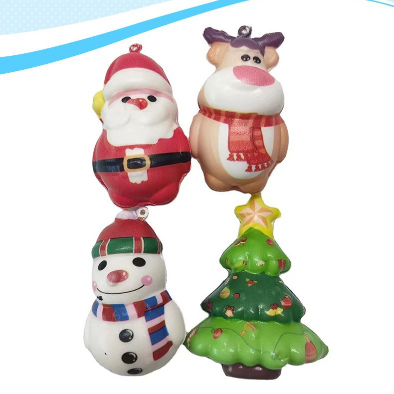 Трансграничная бестселлерная игрушка для снятия стресса с медленным отскоком из ПУ в виде снеговика-оленя с персонажами мультфильмов на Хэллоуин и Рождество