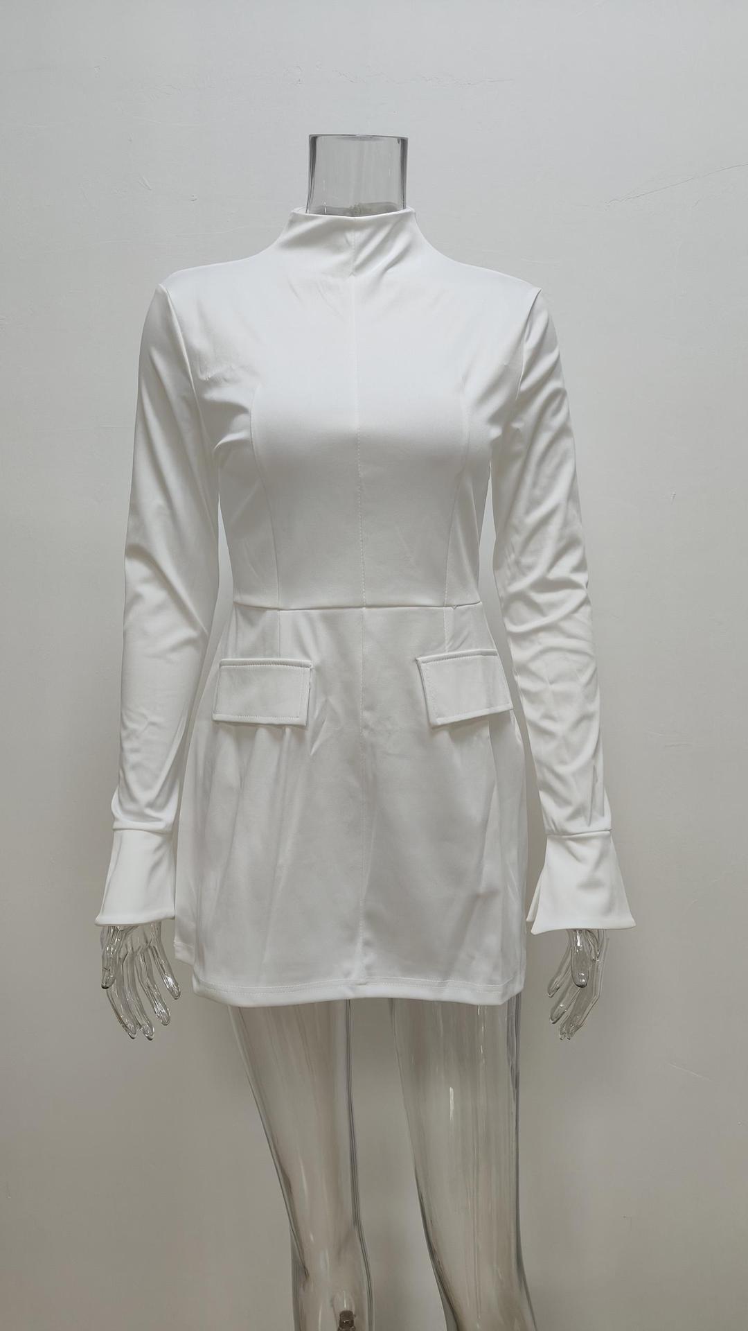 2026 New Spring Women's Fashion Stylish Sexy Bodycon Dress, Elegant And Slim-Fitting Long-Sleeve Dress_ecoleips.com
