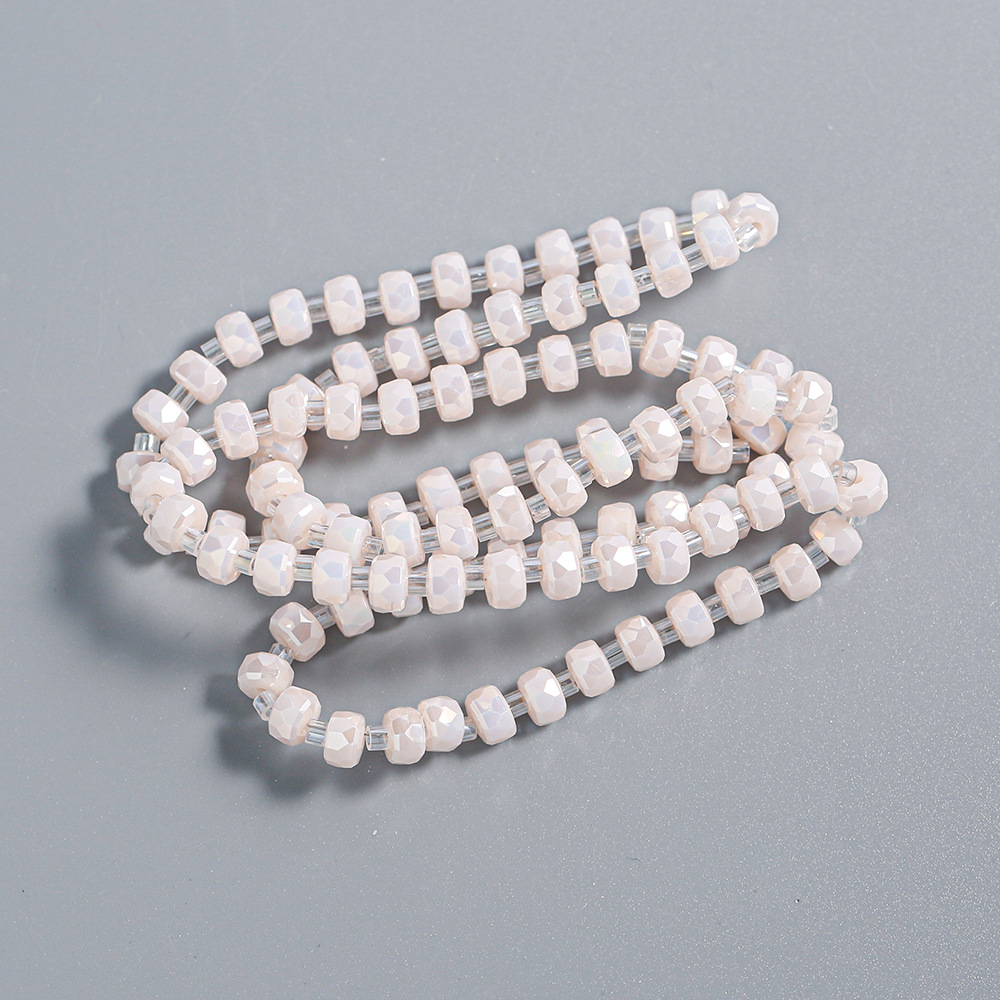 Cuentas Sueltas de Cristal Transparente de 6mm, Estilo Caramelo, Cristal en Rueda, para DIY, Pulseras, Accesorios de Joyería, Cuentas Sueltas al por Mayor