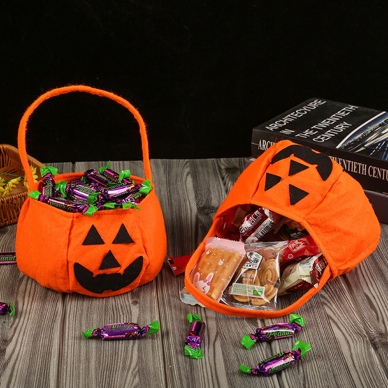 Bolsas de dulces de Halloween, atmósfera de vacaciones, regalos de vestuario, bolsas de mano para niños de la escuela primaria, bolsas de azúcar