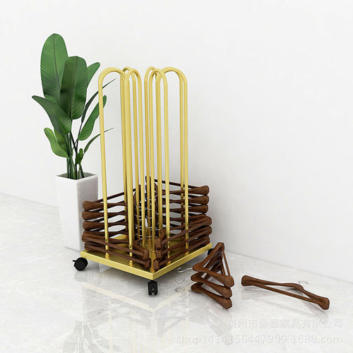 Clothing store floor-standing clothes hanger storage rack magic tool for women's clothing store space-saving movable clothes hanger pants clamp organizer