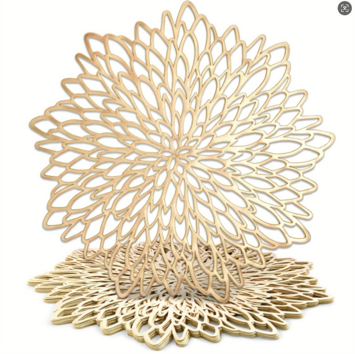 【 TUME 现货代发 】10cmPVC杯垫圣诞杯垫咖啡垫雪花杯垫餐垫