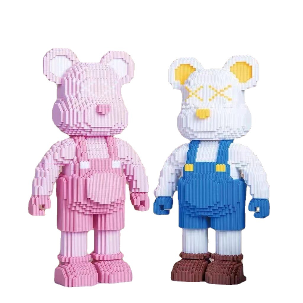 Compatible con la serie LEGO bloque de construcción oso empalme partículas miniatura montado rompecabezas de dibujos animados niño hembra bloques de construcción juguete