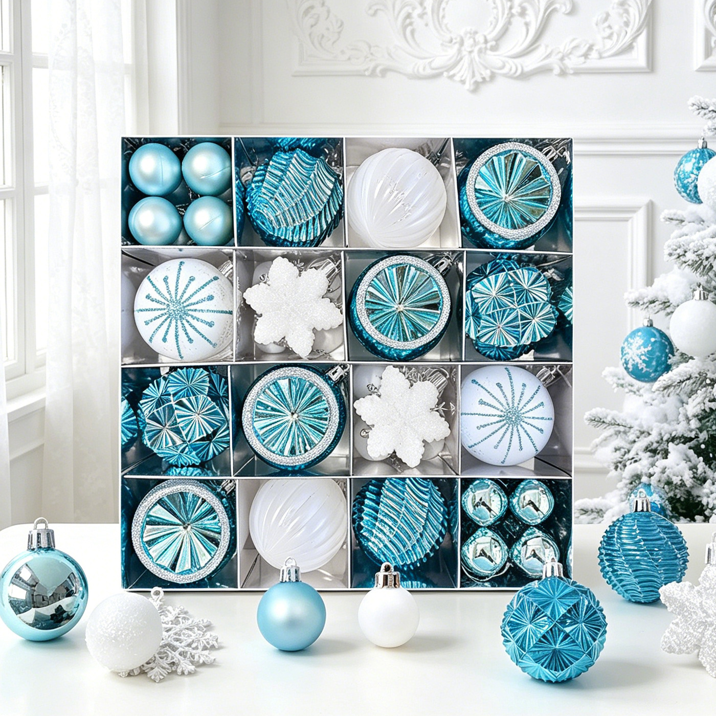 Juego de Esferas Navideñas Galvanizadas 6cm de Plástico para Árbol de Navidad image 5