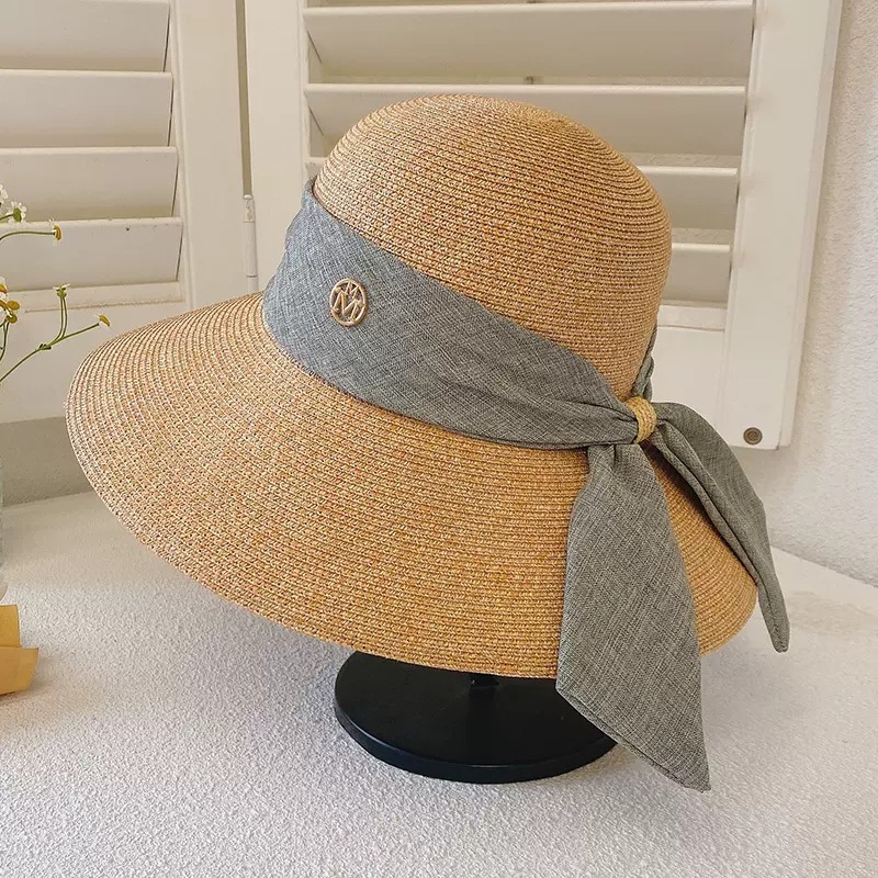 767g Weight Straw Hat Hats Type Holiday, Daily, Beach Occasion Papyrus Material Letter Pattern Summer Season Women's Gender Elegant, Vacation, Simple Style Style Big Eaves Rim Women's Elegant Vacation Simple Style Letter Big Eaves Straw Hat 15