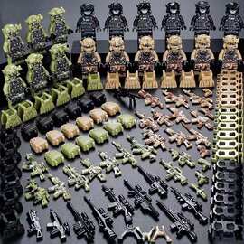 【厂家批发】兼容乐高积木批发清仓特警小颗粒人仔现代军事特种兵