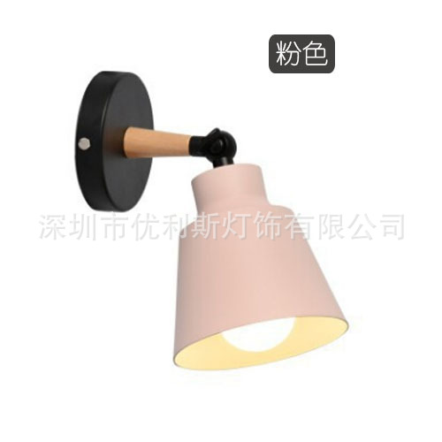 Lámpara de pared nórdica dormitorio lámpara de noche moderna minimalista comedor pasillo escaleras corredor estudio sala de estar macaron lámpara de pared