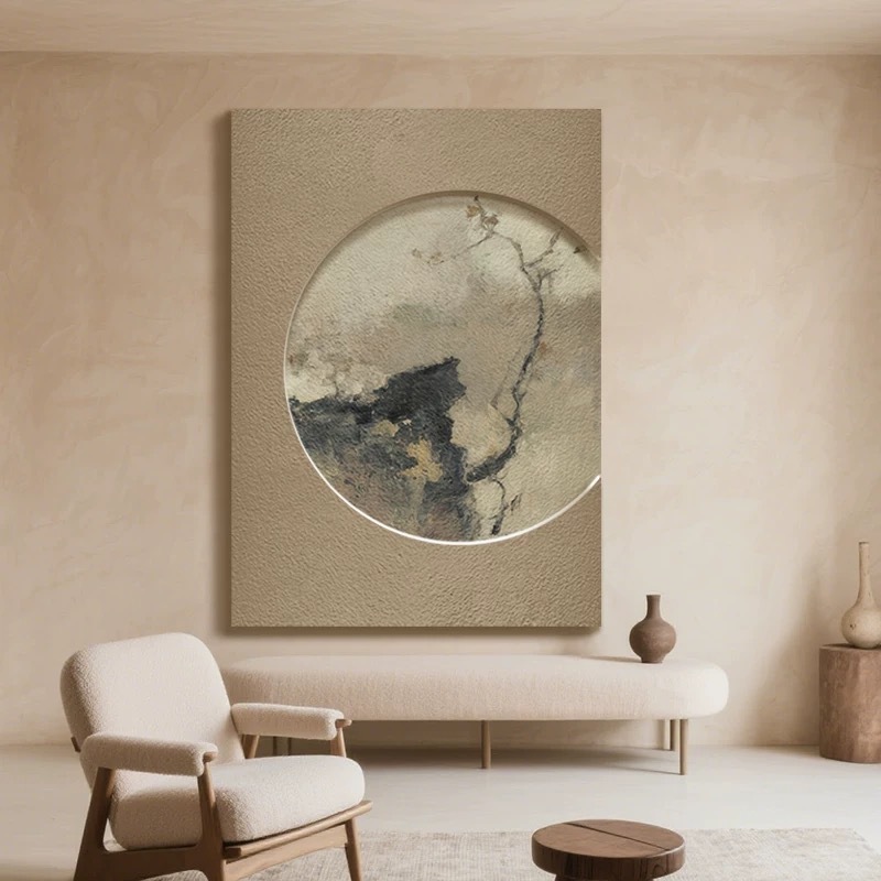 玄関ホール装飾絵画新しい中国風廊下吊り絵画通路フレームレススプライシングホール彫刻無垢材シンプル|undefined