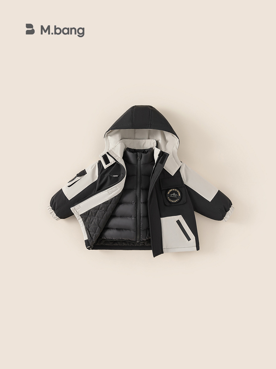 Yubao ropa infantil herramientas para niños chaqueta de plumón nuevo 3 - en - 1 revestimiento de niñas abrigo caliente chaqueta de niño con capuz