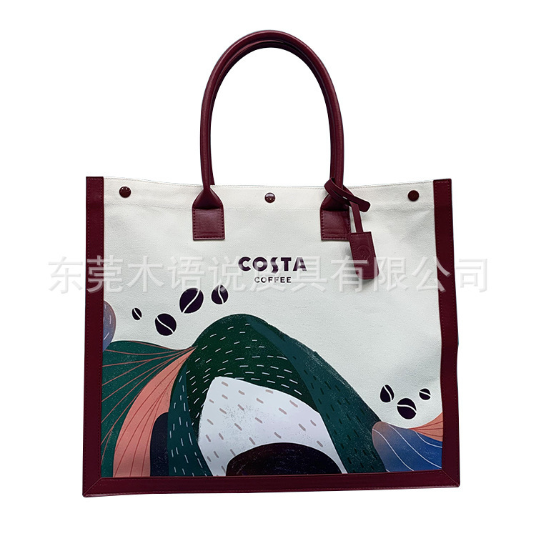 Designer Creative Street Trendy Canvas Shoulder Bag for Women Large Capacity Printed and Dyed Convenient Women's Handbag