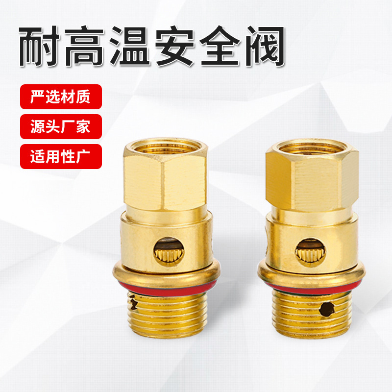阮仕全铜耐高温安全阀蒸汽锅炉挂烫机奶泡机厂家批发DN8