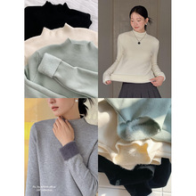 【保命一体绒 7色】歌铭半高领内搭打底衫冬季新款针织毛衣J547B