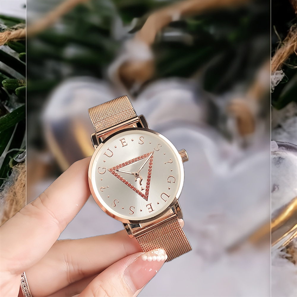 Popular Watches Mk Alloy Mesh Strap Watches Simple Men's and Women's High-End Fashion Watches Wholesale