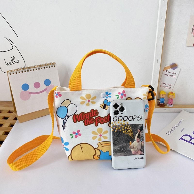Bolsos para niños al por mayor Bolsos de hombro de moda coreana para niños Bolsos de mensajero para niños de lona de dibujos animados Bolsos de mano