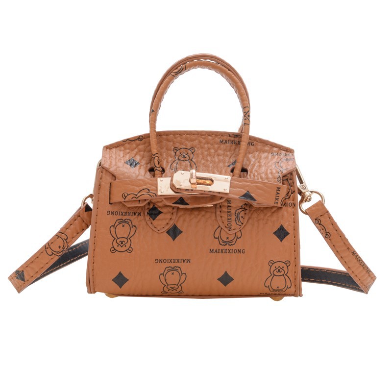 Cartoon bear, bolso de hombro para niños y niñas, bolso de bebé impresa de moda, bolso de mano coreano, nuevo bolso de cambio para niños