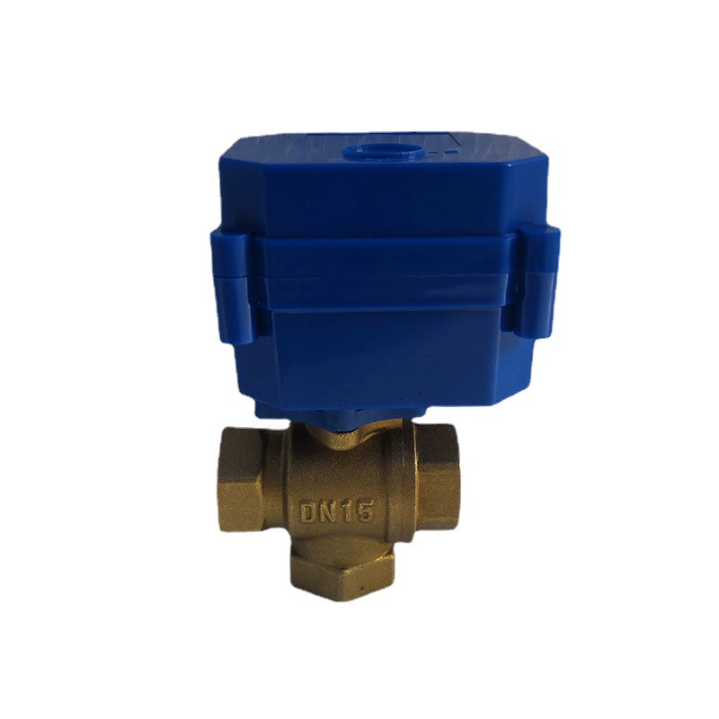 Dihai DH03 миниатюрный Электрический Вертикальный Трехходовой медный шаровой кран DN15DN20 DC5V12V24V крутящий момент 5 нм