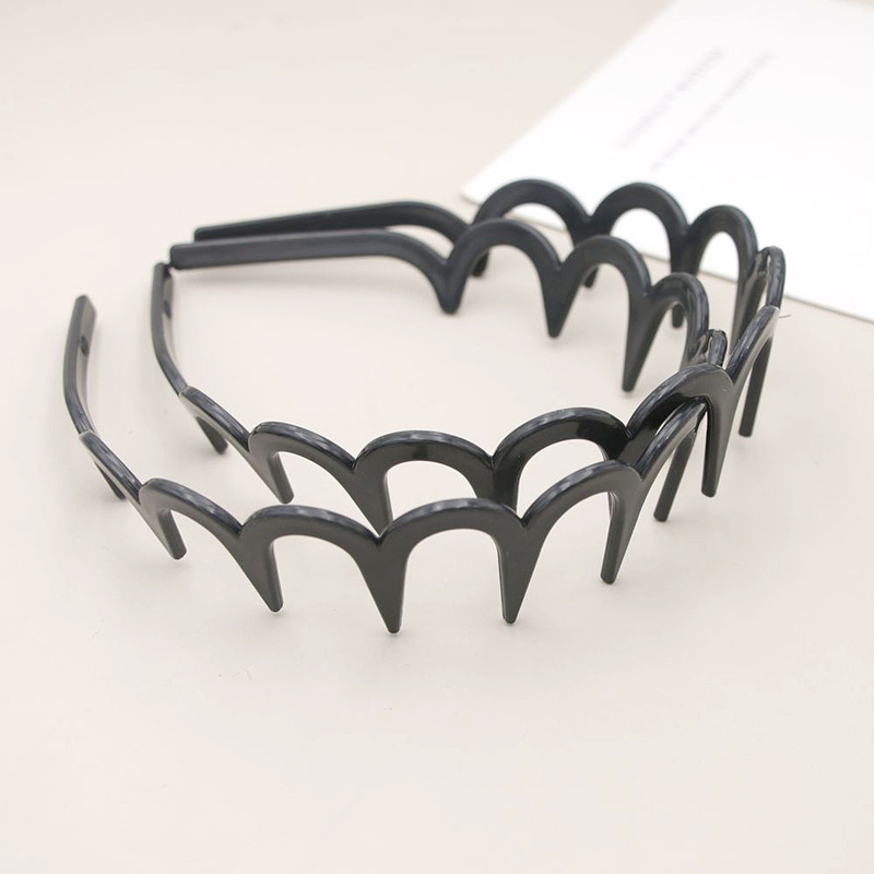Toothed Headband DIY Material Handmade Headband Accessories Black Long Tooth Basic Blank Wavy Hairpin Headdress