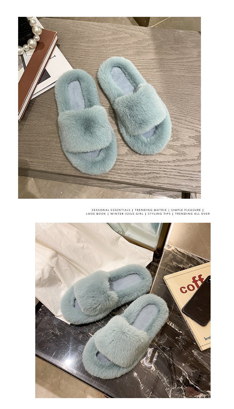 Thick-Soled Wool Slippers NSDFX81611