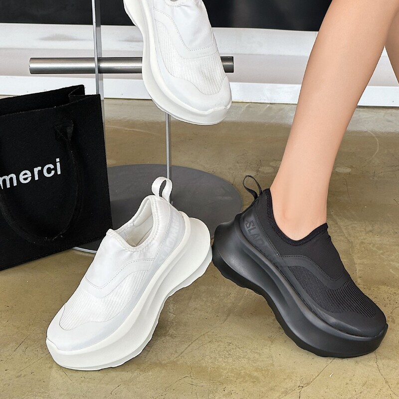 [Ultra-Light and Ultra-Soft] Feiwei Mesh Sports Shoes Thick-Soled Spring and Summer White Fitness Running Shoes for Women, Lightweight Shock-Absorbing