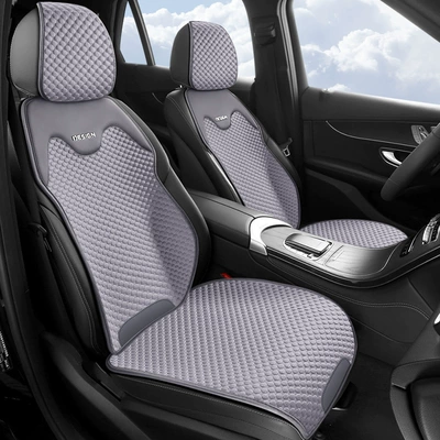 Seat cushion, seat cover, Breathable Seat Cover, Summer Cooling Pad - cool-silk-ice-bean-gray-front-square-mat1