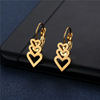 Metal cute earrings stainless steel, crown, simple and elegant design, Korean style