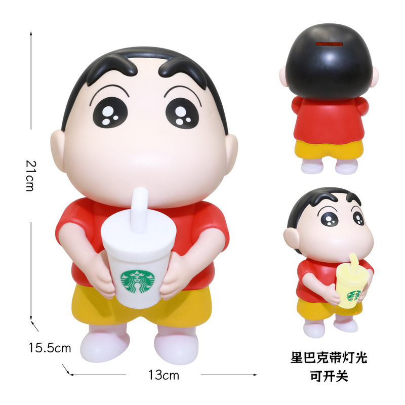 光るスターバックスクレヨンしんちゃん斜め頭かわいい子供用かわいいおもちゃハンドモデルホーム大型装飾人形|undefined