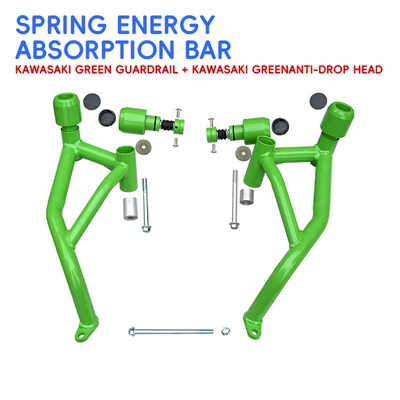 Suitable for Kawasaki ZX4R crash Motorcycle bumper - kawasaki-green-energy-absorbing-bars-4-green-anti-fall-aluminum-tips