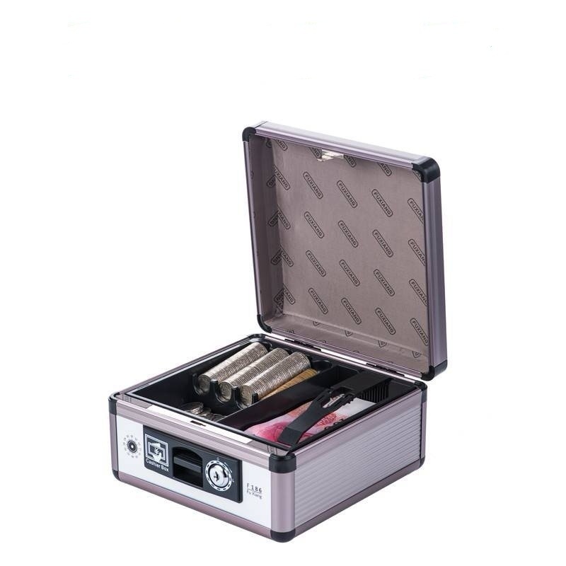 FUXIANG F189 슈퍼마켓 알루미늄 합금 대용량 캐셔 박스 휴대용 금고 상업용 현금 상자 금융 캐셔 박스 저렴