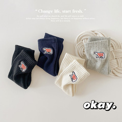 2024 New Children's Socks Korean Trend Socks Spring Summer Winter Towel Sole Non-slip Novelty Bear Athletic Crew Socks