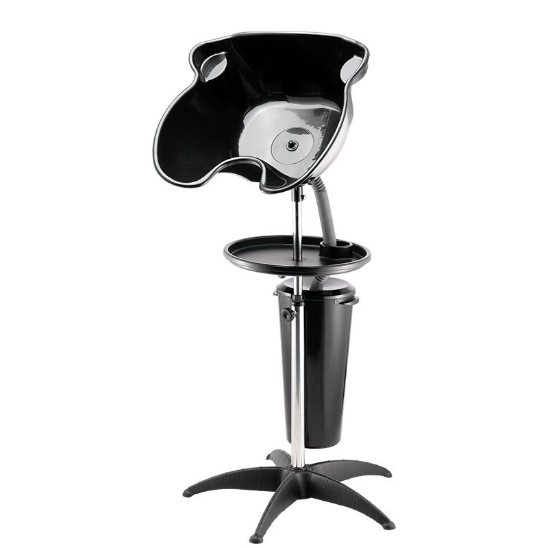 Bandeja móvil para champú, soporte ajustable para champú de pie o sentado, lavabo ligero de plástico para pacientes mayores, cuidado del cabello.