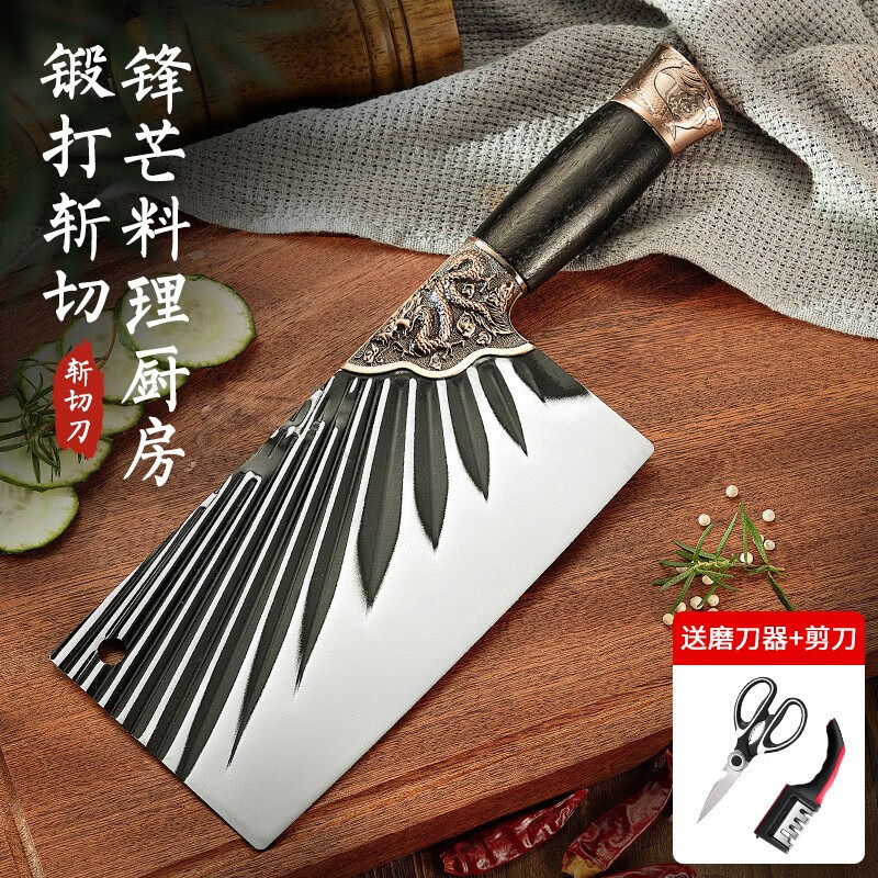 Cuchillo de cocina afilado de doble uso para forjar herramientas de corte caseras cuchillo de cocinero cuchillo de corte de carne cuchillo de corte de huesos cortar verduras