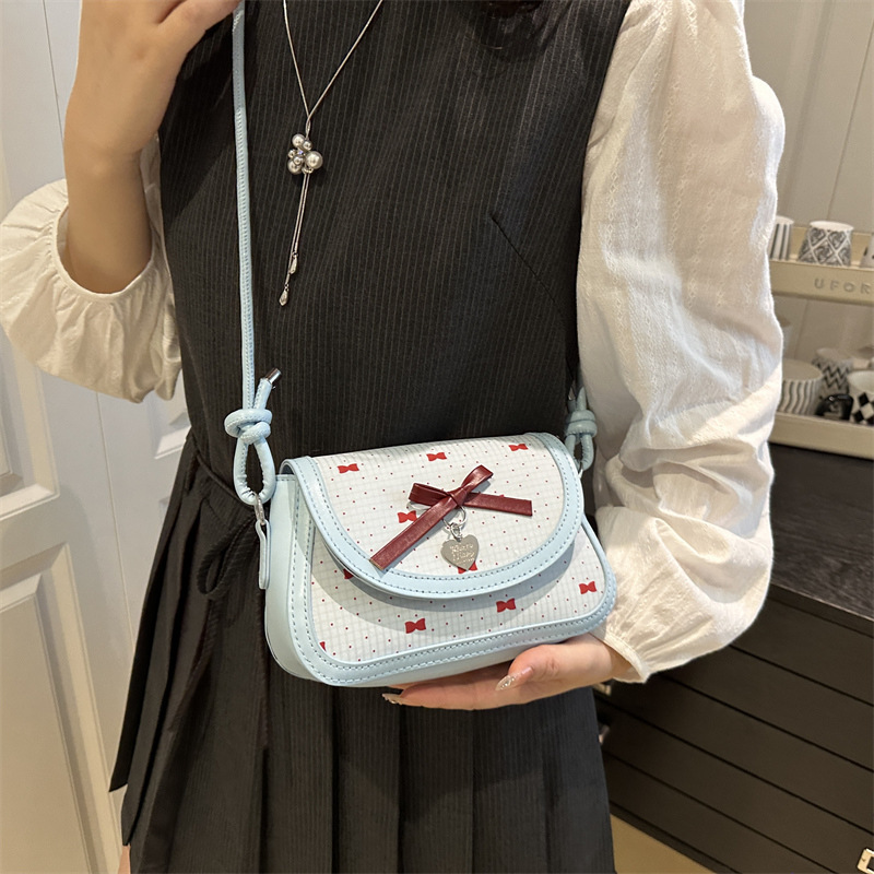 时尚花边高级感小众单肩包女新款甜美个性印花休闲百搭斜挎包|undefined
