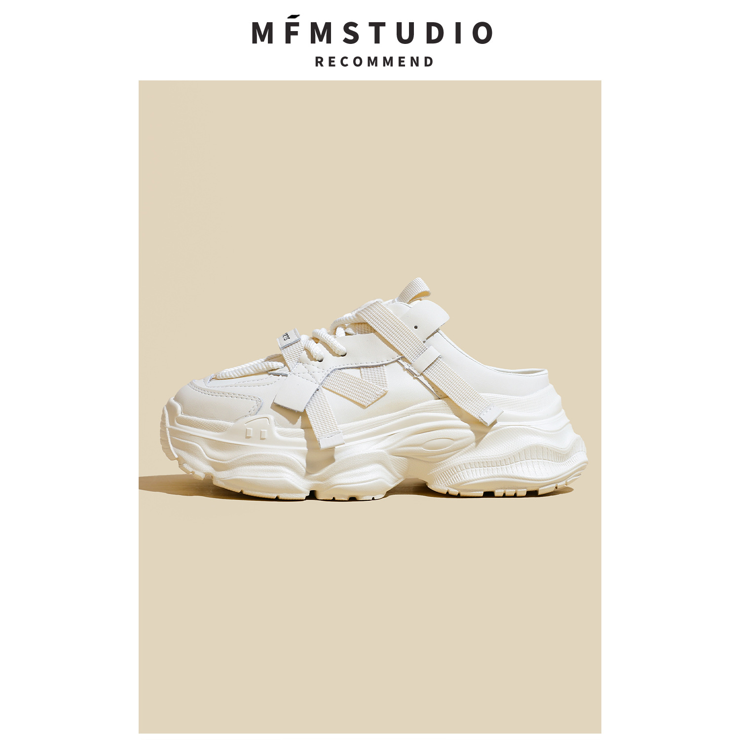 Semi pantuflas Baotou ropa exterior de mujer 2024 primavera y verano nuevo estilo malla transpirable perezoso estilo caliente zapatos casuales de suela gruesa