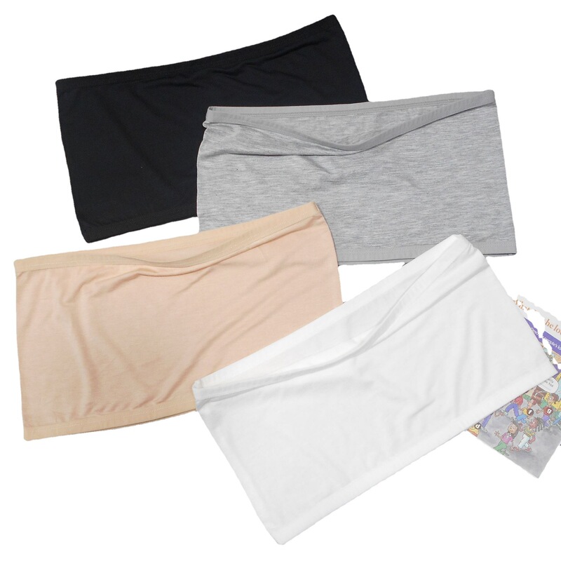 Summer Modal Cotton Chest Wrap Underwear Strapless Student Anti-running Base Top Women's Large Size Without Pad