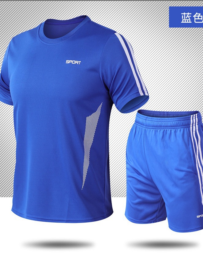 Summer quick dry sports suit for gym, with short sleeve, for running, oversize, plus size, L209 3
