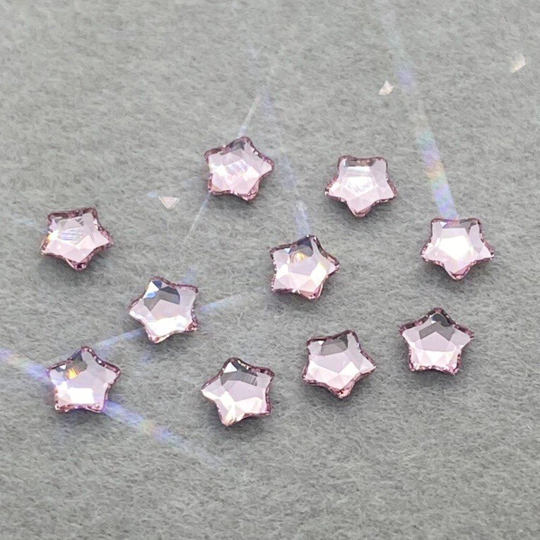 Swarovski Cute Star Nail Art Rhinestones 4mm Small Starfish Flat-Back Rhinestones 2754 Tooth Rhinestones Swarovski Crystal Genuine
