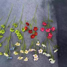 仿真小清新 黑种草 田园波斯菊格桑花家居客厅装饰插花婚庆花艺批