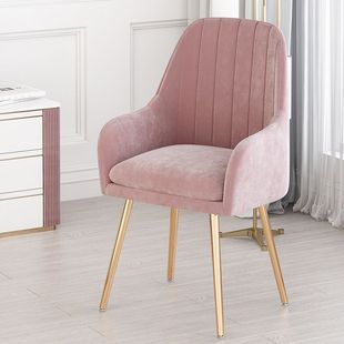 Nordic Minimalist Internet Celebrity Ins Backrest Makeup Manicure Chair Dormitory Desk Chair Home Girls' Dressing Table Stool