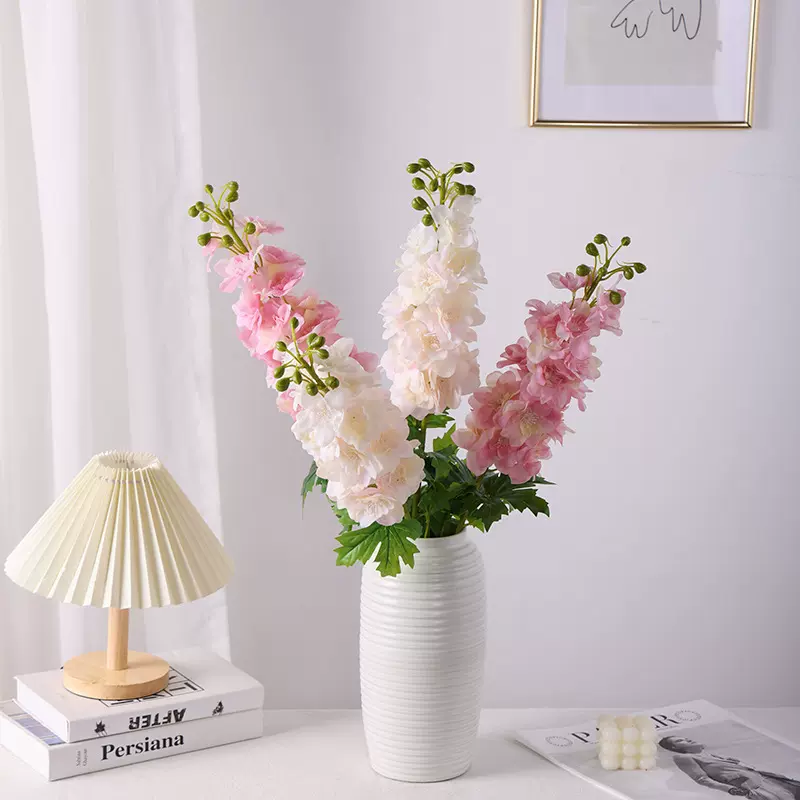 仿真胶片飞燕草 INS风家居软装工程装饰婚庆摆件欧式风信子造景花