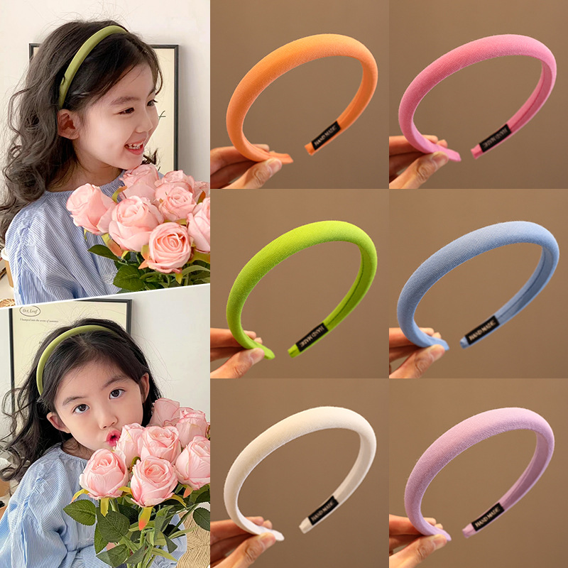 2023 children's hairband girls Korean color matching headband girls baby hair accessories pressure hair accessories hair band Accessories Wholesale