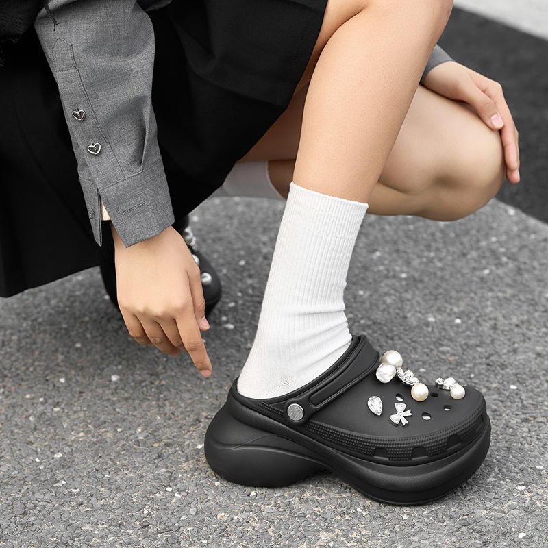 Women's Clogs, Trendy Eva Soft-Soled Outdoor Closed-Toe Sandals, Cloud Slippers, Mules Suitable for Outdoor Wear