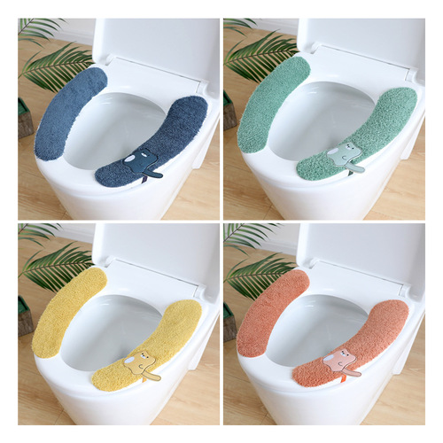 Knitting Toilet Seat Cover Waterproof Toilet Seat Ring Toilet Bowl Mat Washable Toilet Cover Warm Toilet Seat Cover Wholesale