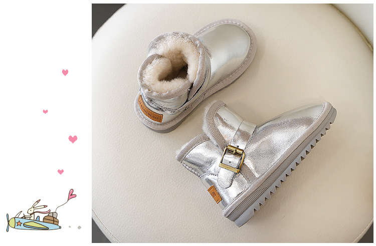 Scarponi da neve per bambini in pelle bovina impermeabili di alta qualità, stivaletti per bambini e bambine, scarpe in morbido cotone ispessito,_voghion.com