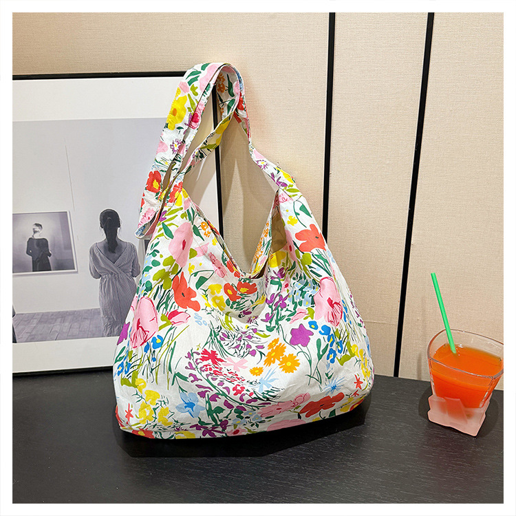 Hanfeng Fashion Große Kapazität Handtasche Schulter Freizeit Shopping Frische Fragmentierte Blume Einkaufstasche, Luxus Unterarm Tasche_voghion.com