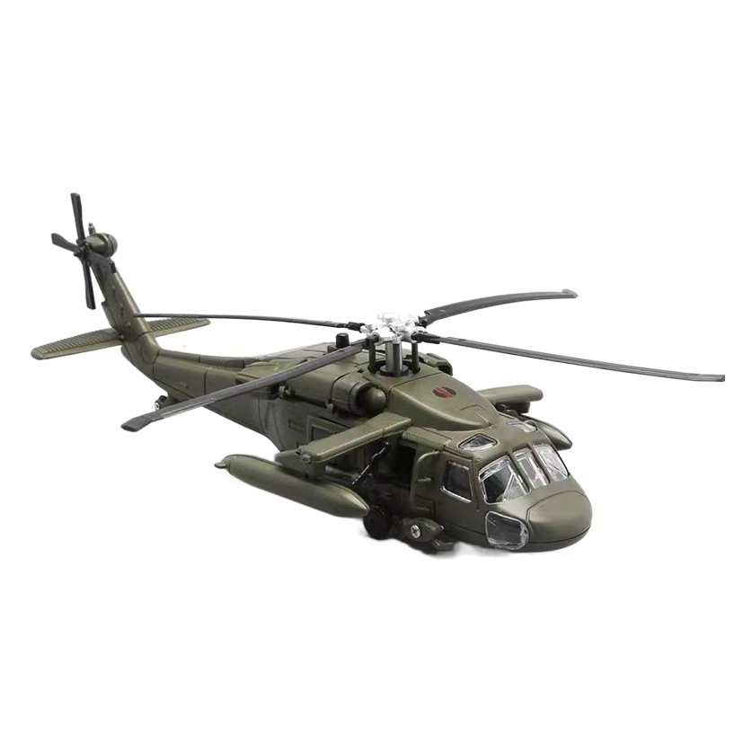 Huayi Black Hawk helicóptero armado aleación modelo militar modelo de caza artificial colección adornos de grado modelo de avión