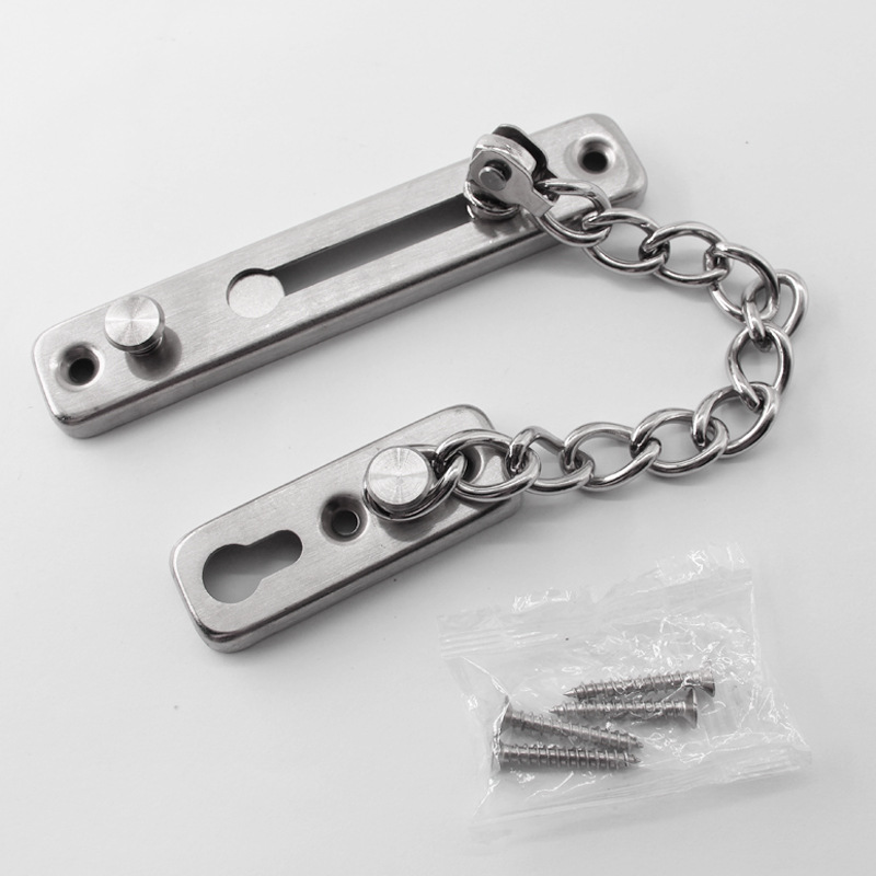 Lin's Hardware thickened anti-theft chain door chain door buckle anti-theft buckle door bolt safety lock 304 stainless steel safety chain