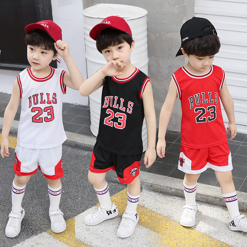 Children's basketball clothes suit summer Boys Girls middle and big children's Jersey toddler boys basketball training clothes