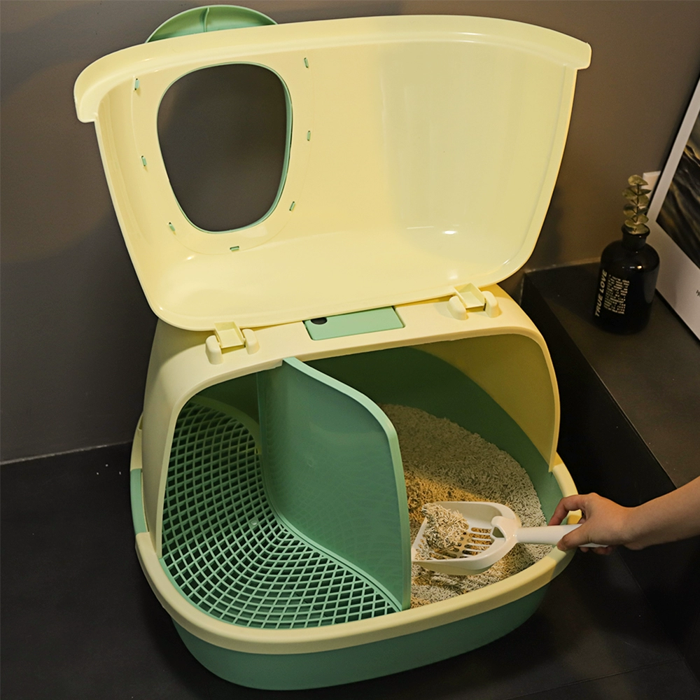 Корзовая раковина для кошачьих песков полностью закрыта против запаха